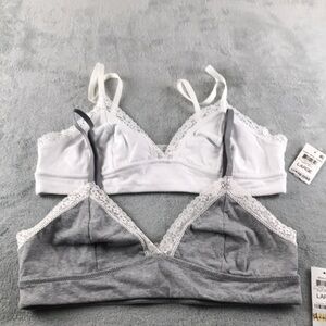 2 Jennie Intimates Seamless Lace  Bralettes Size Large New with Tags